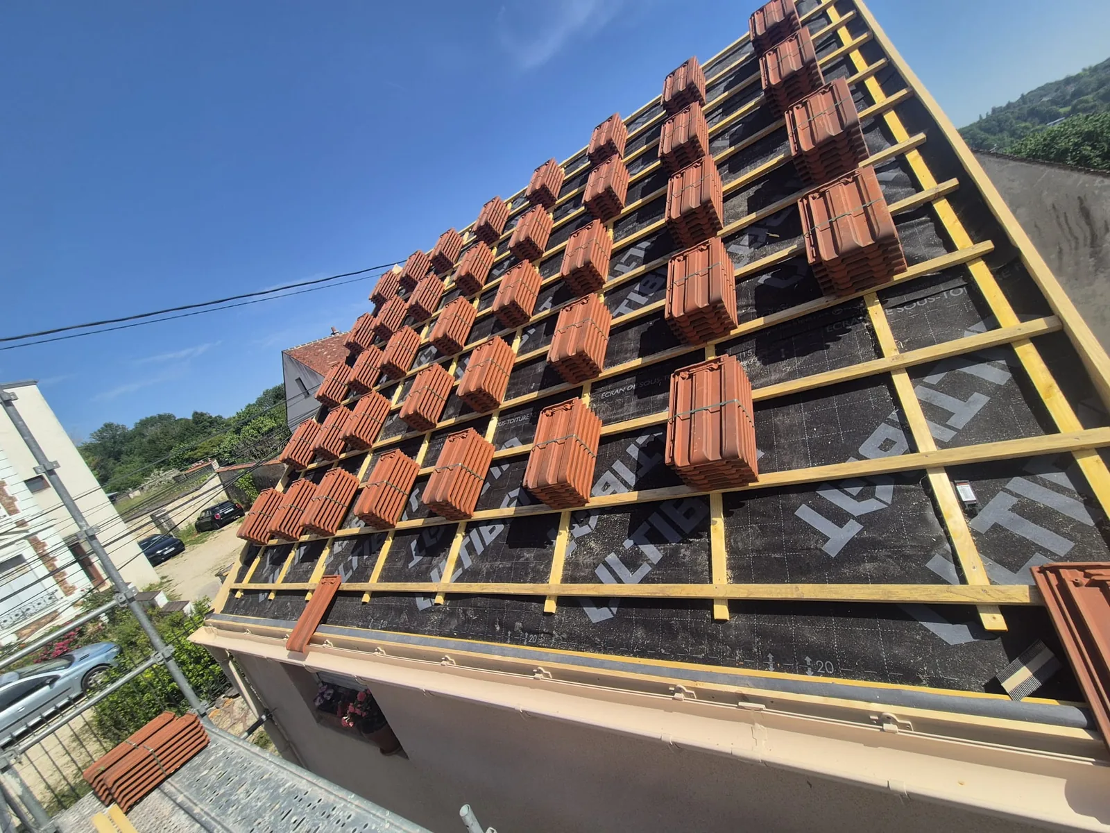 Chantier de toiture à Villiers par TerraRenova — réfection