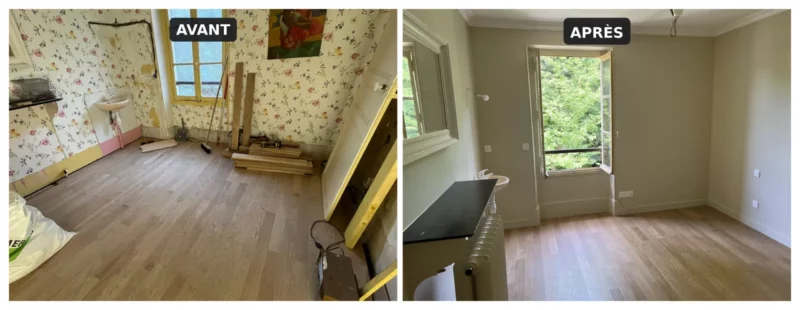 Rénovation chambre avant après — Seine-et-Marne (77)
